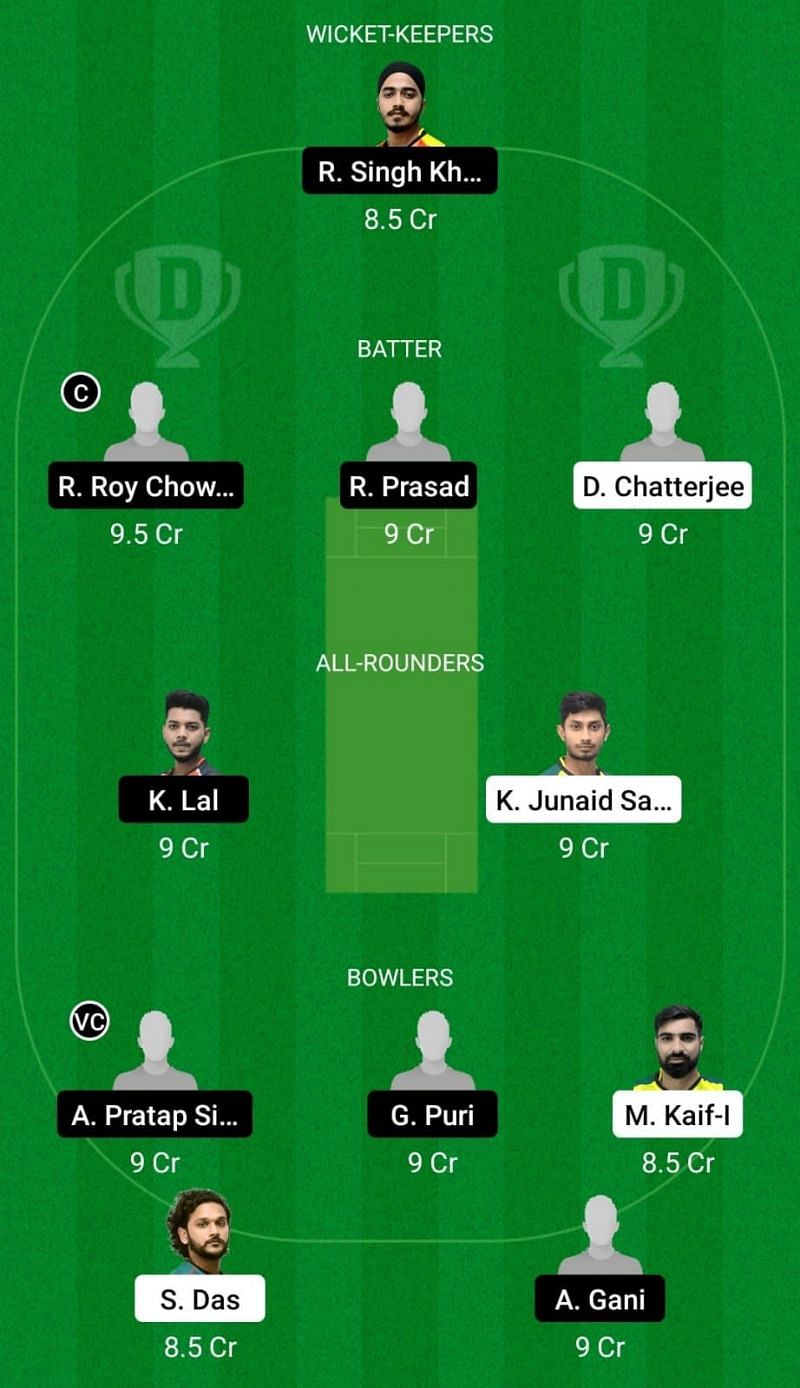 KB vs KH Dream11 Team - 1